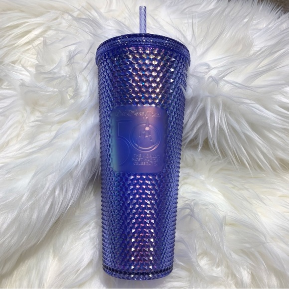Starbucks Walt Disney World 50th anniversary tumblr iridescent blue/purple NWT - Picture 15 of 15